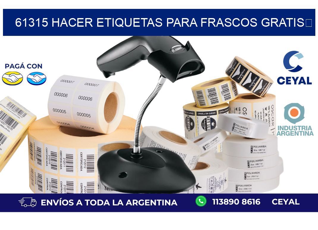61315 Hacer etiquetas para frascos gratis 